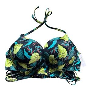 32DD•Victoria's Secret Multicolor Bombshell Bikini Halter Swimsuit Top